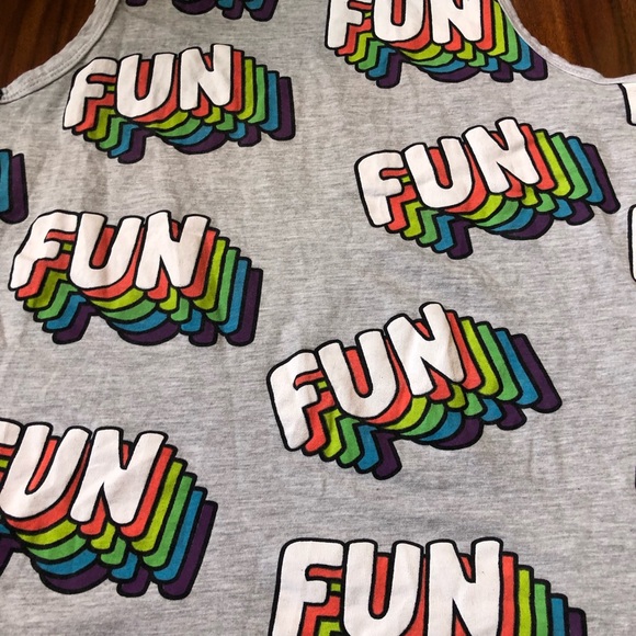 Hollywood the jeans Grey pride fun rainbow tank top colorful size medium - Picture 5 of 5